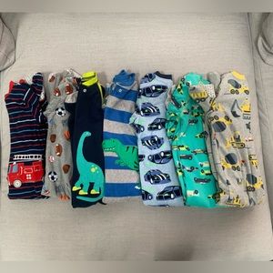 Carters fleece footed pajamas lot